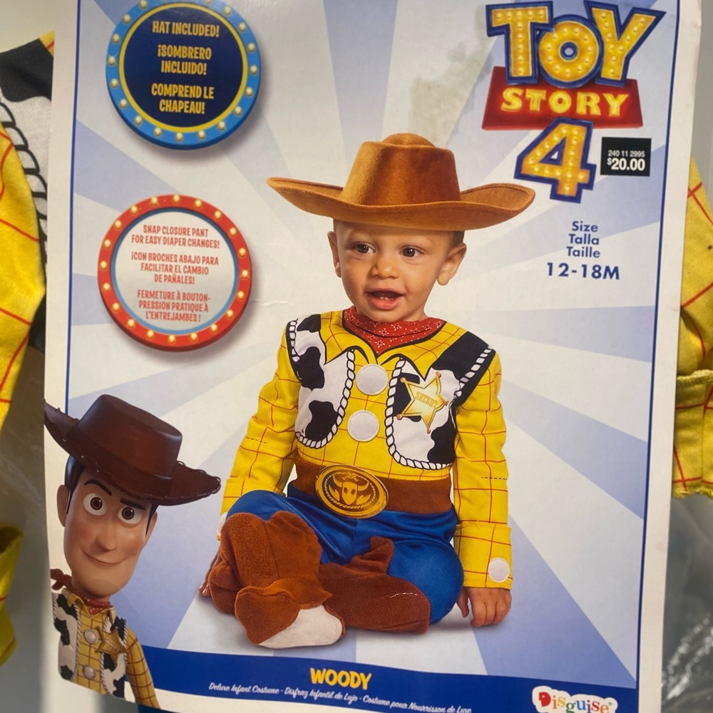 Toy Story Costume Woody size:12-18months